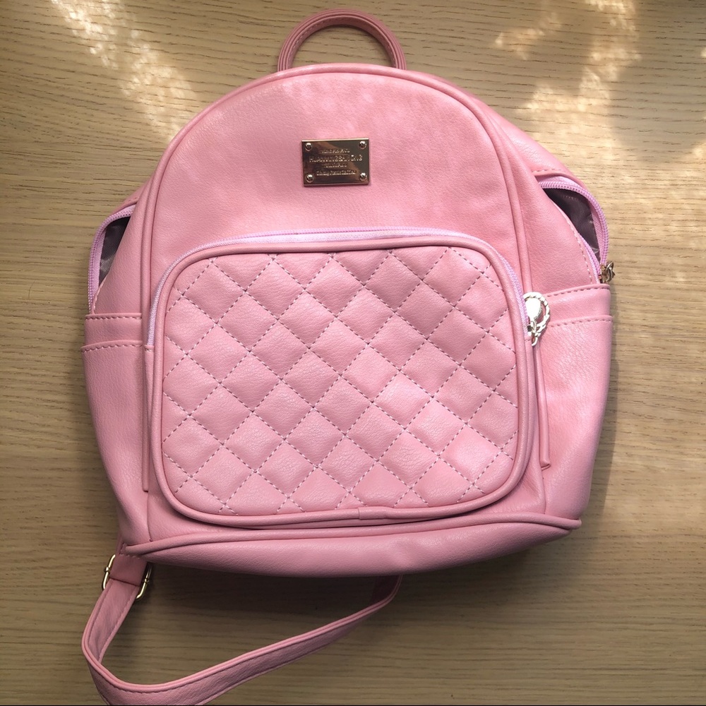 Small pink backpack